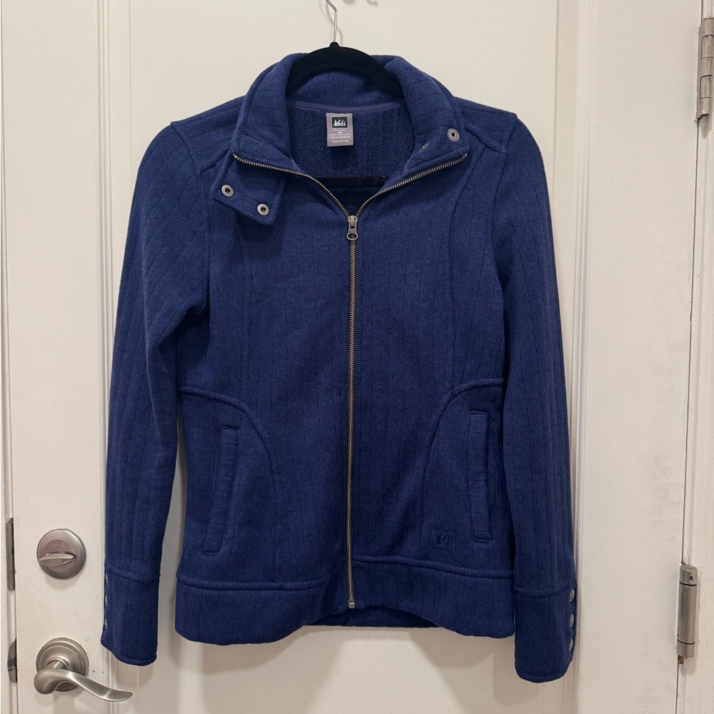 REI Women's Navy Blue Knit Jacket Size XS